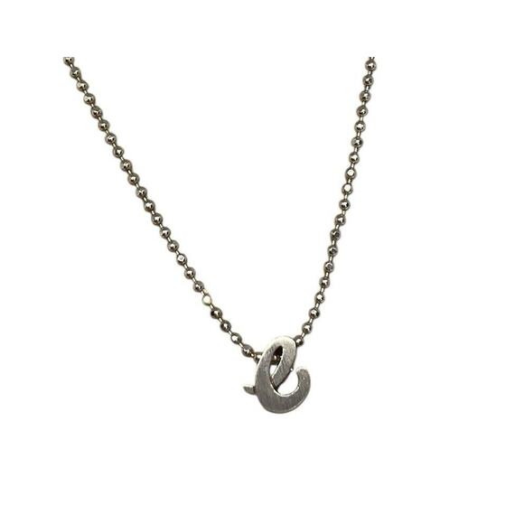 Alex Woo Sterling Silver ‘E’ Initial Pendant Necklace NY Designer Luxury Fashion - Picture 7 of 11